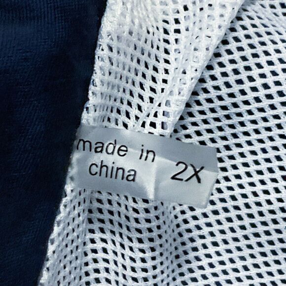 Oleg Cassini Womens Jacket sz 2X Navy Blue Zip Front Nautical Mesh Lined Pockets - Picture 5 of 10